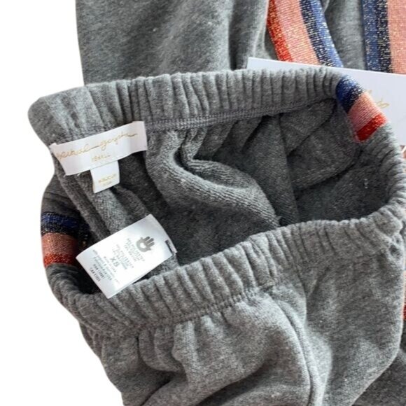 Spiritual Gangster Heather Grey Sweatpants Rainbow Side Stripes - Picture 4 of 4